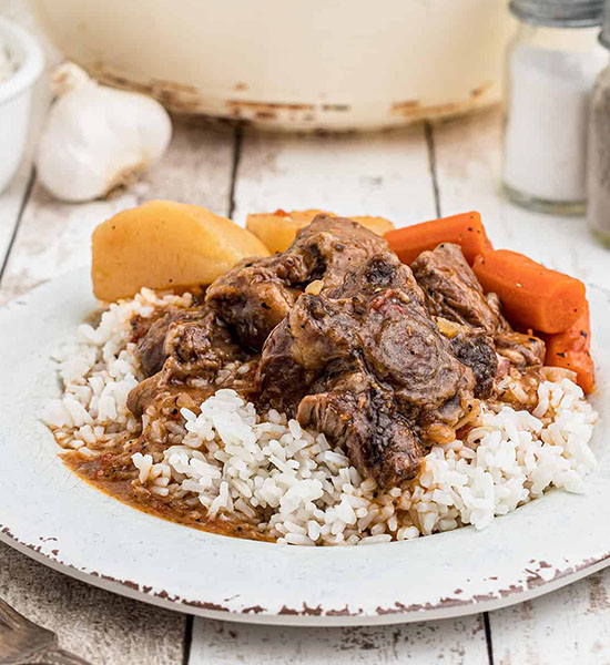 Oxtail over rice Birmingham Alabama